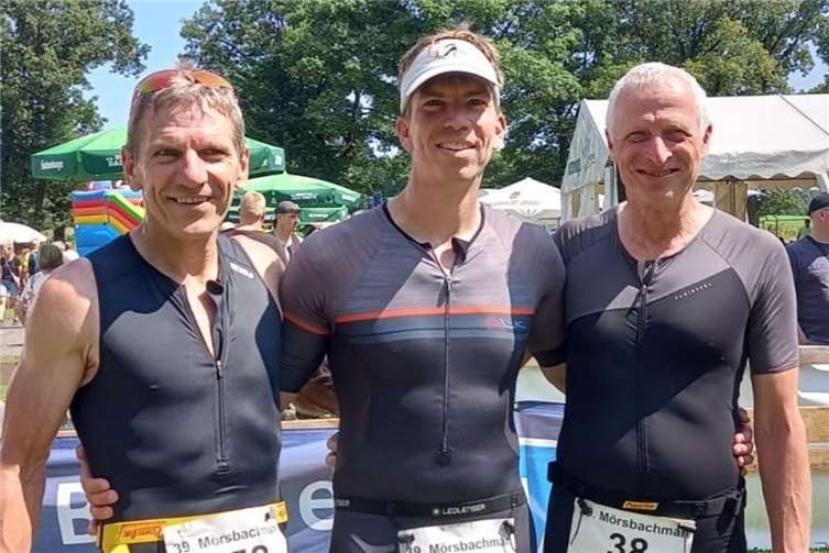Die „MÖRSBACHMÄN“ Finisher des LT Puderbach v.l.n.r.: Joachim Best, Jendrik Graß und Jörg Dittrich. Foto: Manuela Flemmer/LT Puderbach