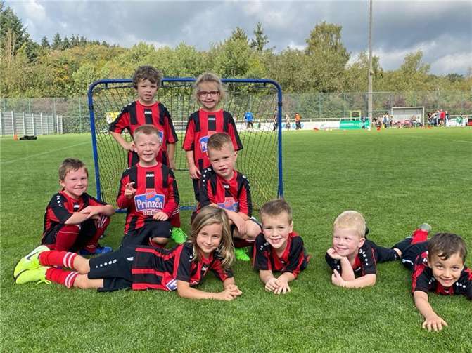 Die MSV Bambini beim Bambini-Treff der JSG Vulkaneifel in Ettringen. Quelle: Maifelder SV Bambini