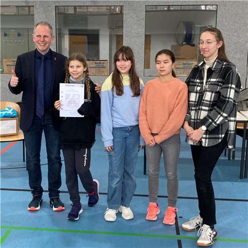 Die Mädchenmannschaft des Anno-Gymnasiums erzielte den ersten Platz.