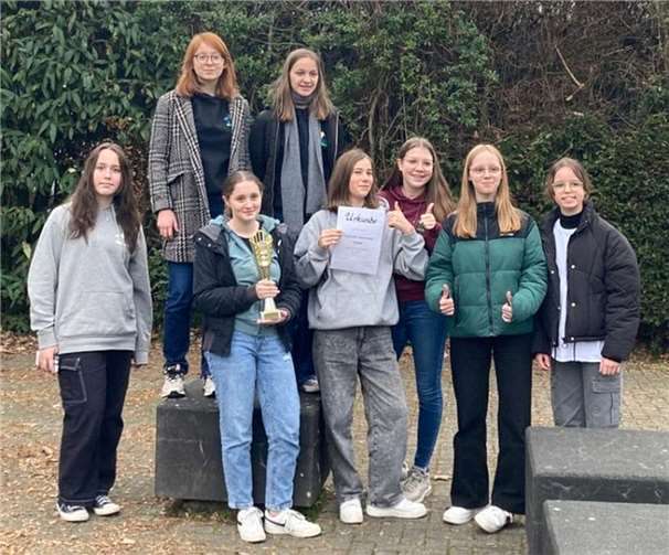 Die Mädchenmannschaft holte den ersten Platz. Quelle: Schönstätter Marienschule