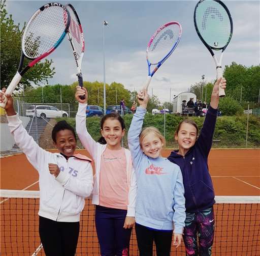 Die Mädels der U 10 v.li.nach re.: Laura Muole, Lille Peetz, Liv Mittler, Helene Trott. Foto: privat