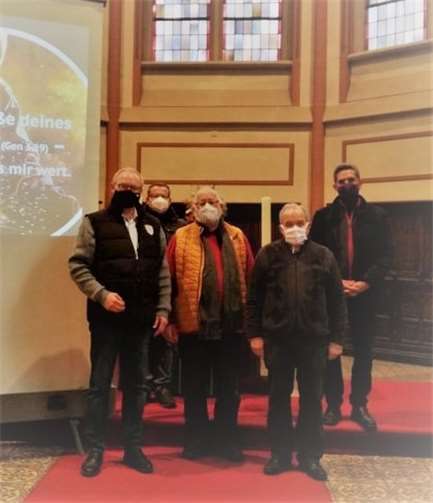 Die Männer des evangelischen Männerkreises Neuwied (v.l.): Henning Peter, Christian Schultze, Klaus Wolff, Hans Poredda, Uwe Selzer.Foto: Privat