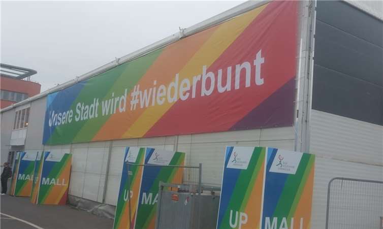 Pop-Up-Mall in Bad Neuenahr eröffnet Die Mall von außen. Foto:DU