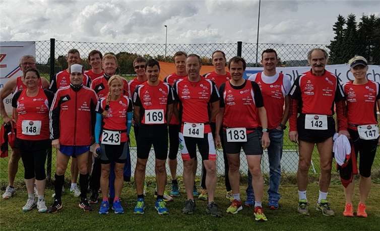Die Mannschaft beim Crosslauf in Laubach.privat