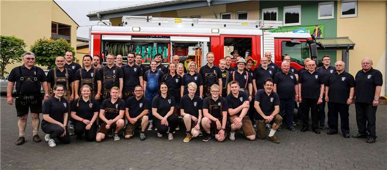 Die Mannschaft der Freiwilligen Feuerwehr Spay ist eine der größten im Kreis Mayen-Koblenz.  EP