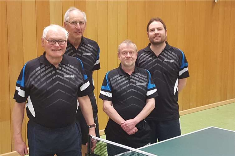 Die Mannschaft des OASF I v. li. Alfred Luppertz, Herbert Bauerfeind, Rainer Sion und René Tannert.privat