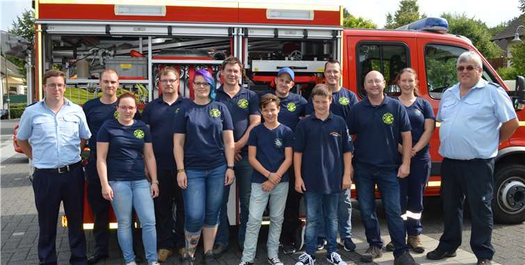 Die Mannschaft um Einheitsführer Edwin Briese (re.) und seinen Stellvertreter Daniel Briese (li.).Foto: AB