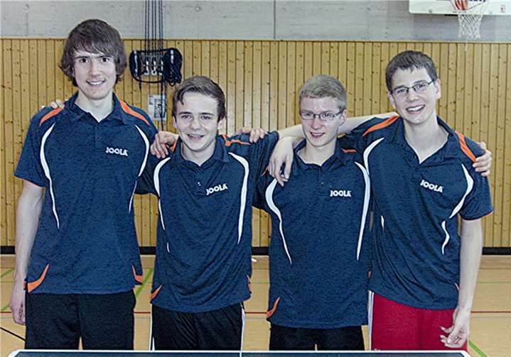 Die Mannschaft: v.l. Florian Wilbert, Tim Breitbach, Daniel Müller und Phillip Horn.privat