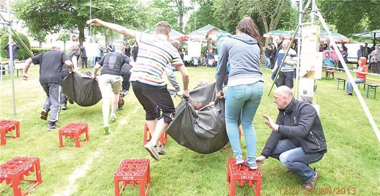 Die Mannschaften kämpften mit Spaß und vollem Einsatz um die Punkte.Privat