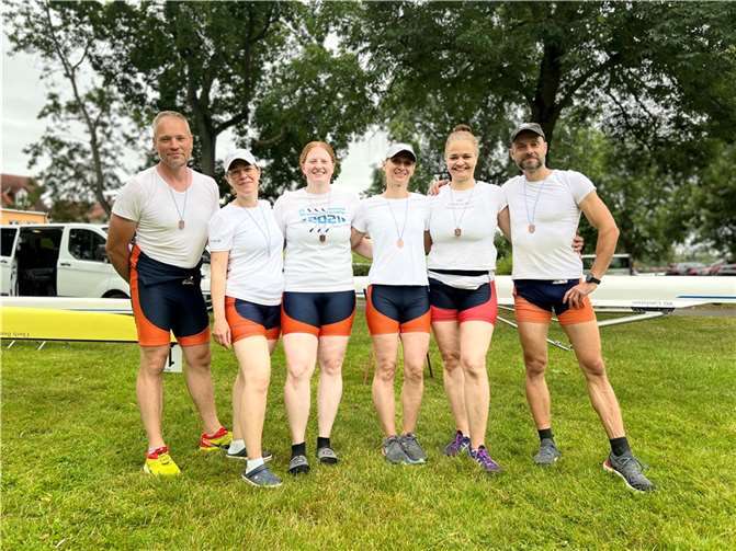 Die Masters Mannschaft der RGL (von links nach rechts): Karsten Grochowiak, Judith Sopp, Anna Marx, Heike Koulen, Claudia Gerlach, Ralph Steffens. Foto: Ulrich Bötzel, RGL