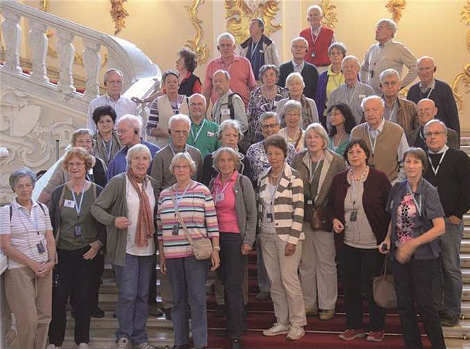 Die Meckenheimer Reisegruppe in der Eremitage. privat