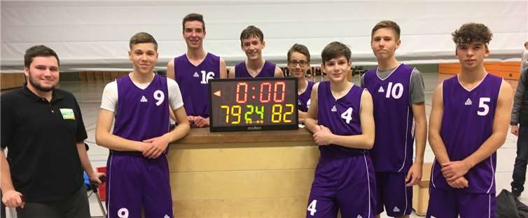 Die Meckenheimer U16-Basketballer nach dem Heimsieg gegen Bonn-Roleber.Foto: privat