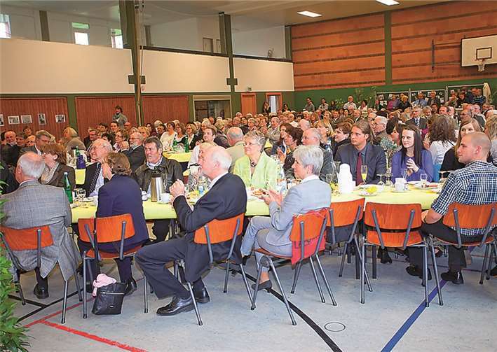 Die Melsbacher Turnhalle war voll besetzt.