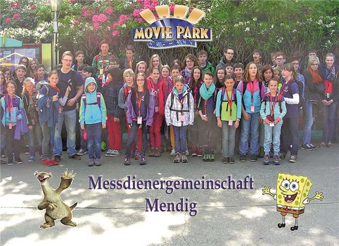 Die Messediener verbrachten einen tollen Tag im Movie-Park.privat