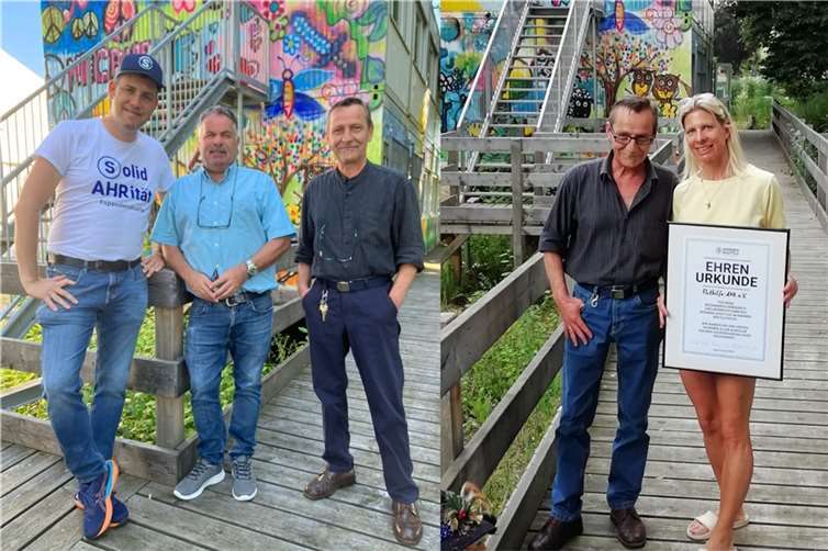 Die Mitarbeiter beraten in einem Container neben dem ehemaligen Indoorspielplatz „KinderpAHRadies“ in der Ramersbacher Straße.  Foto: privat