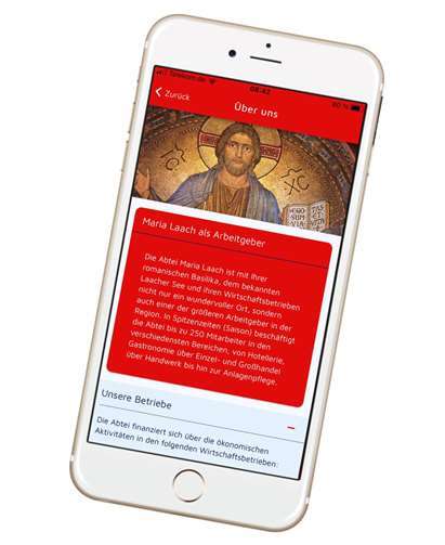 Die Mitarbeiter der Benediktinerabtei Maria Laach verfügen über eine APP. Foto: privat