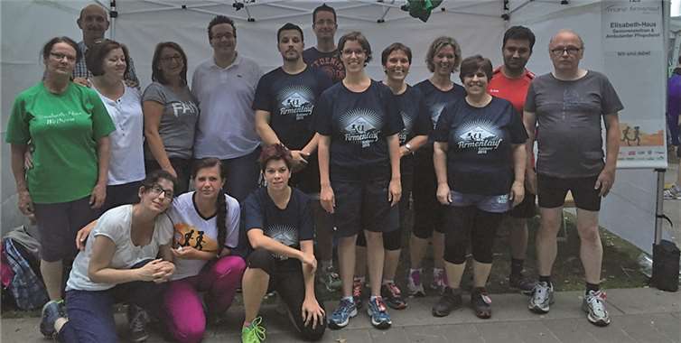 Die Mitarbeiter des Elisabeth-Hauses hatten gemeinsam viel Spaß beim Münz Firmenlauf. Privat