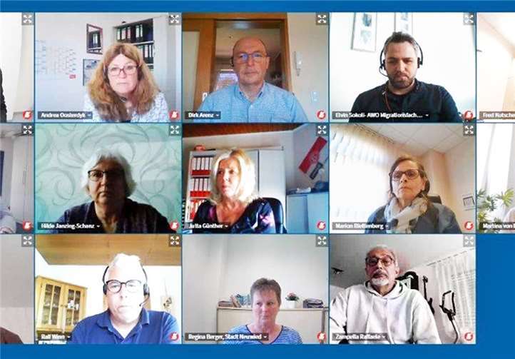 Die Mitglieder der AG Arbeit und Wirtschaft tauschten sich in einer Videokonferenz aus.Foto: Stadt Neuwied