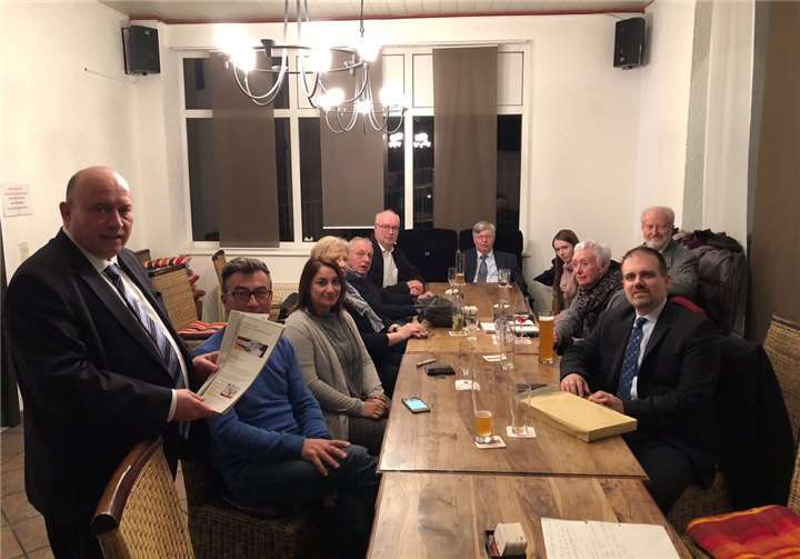 Die Mitglieder der CDU Karthause trafen sich zum politischen Aschermittwoch. privat