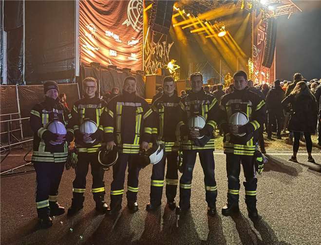 Die Mitglieder der Feuerwehr Adenau bei Rock am Ring.  Foto: privat