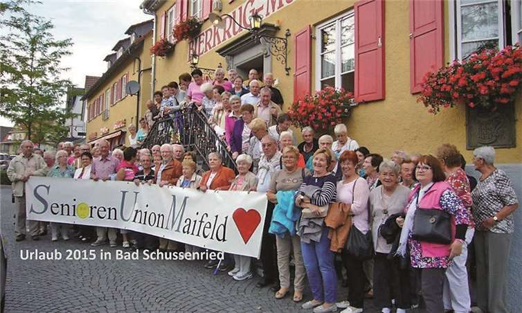 Die Mitglieder der Senioren-Union Maifeld während ihrer Reise in Bad Schussenried.privat