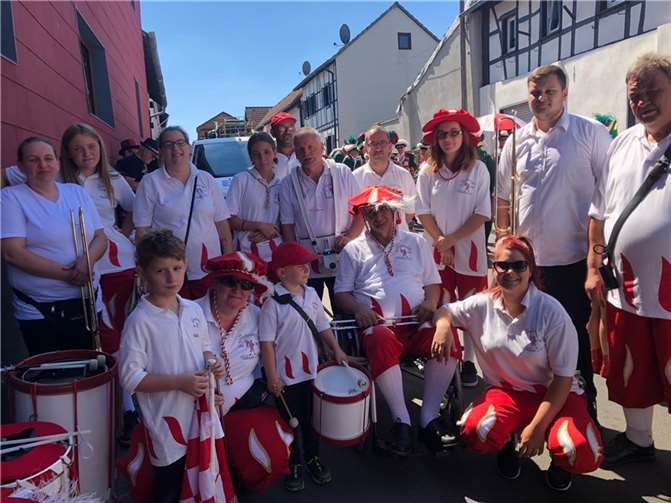 Die Mitglieder des Fanfarenzugs Rot-Weiss 1985 Vallendar hatten einen Riesenspaß  Foto: privat