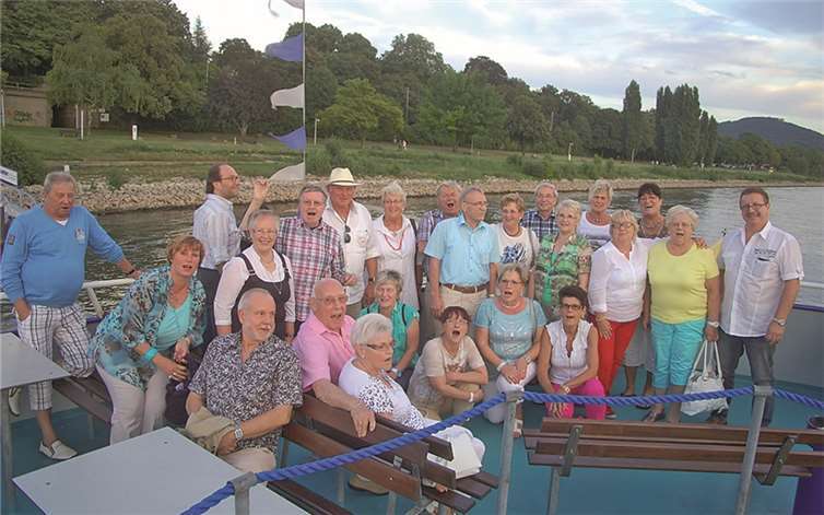 Die Mitglieder des Heimatvereins Baachpörtzer vergnügten sich auf dem Schiff. privat