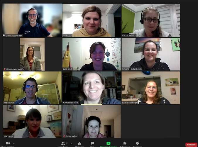 Die Mitglieder des Kreiselternausschusses bei einem Online-MeetingFoto: privat