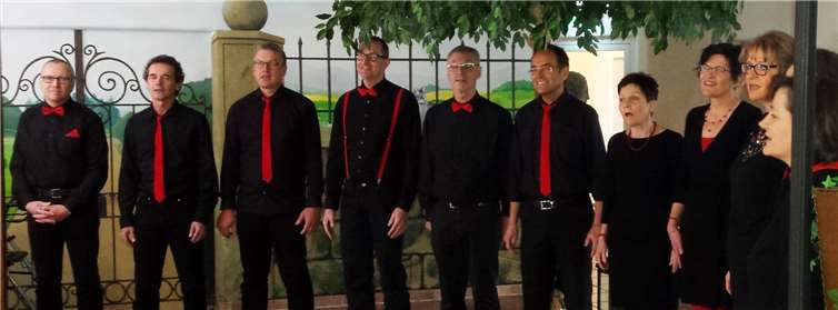 Die Mitglieder des Wohnzimmerchores erzeugten eine klangvolle Stimmung.privat