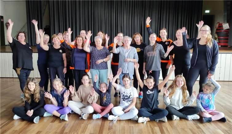 Die Möhnen beim Trainingsworkshop. Quelle: „Fidele Frauen“ Kobern