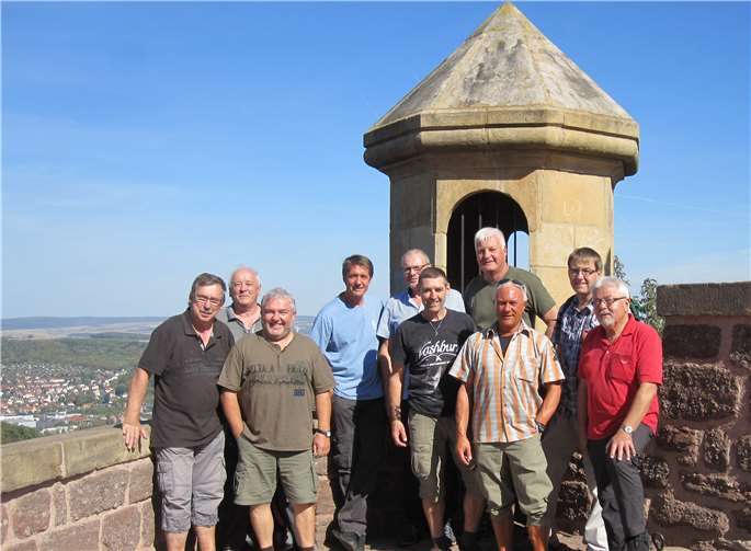 Die Montagsgruppe des SVB auf der Wartburg.  privat