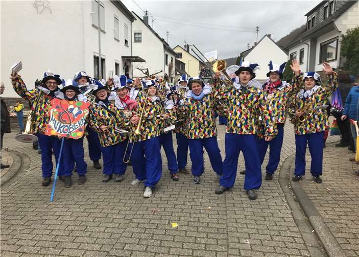 Die Musiker aus Kobern waren auch in diesem Jahr wieder gern gesehene Mitwirkende bei den Karnevalsumzügen in der Region. Foto: privat