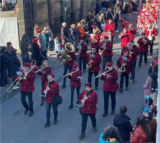 Die Musiker bei einem der Karnevalszüge.