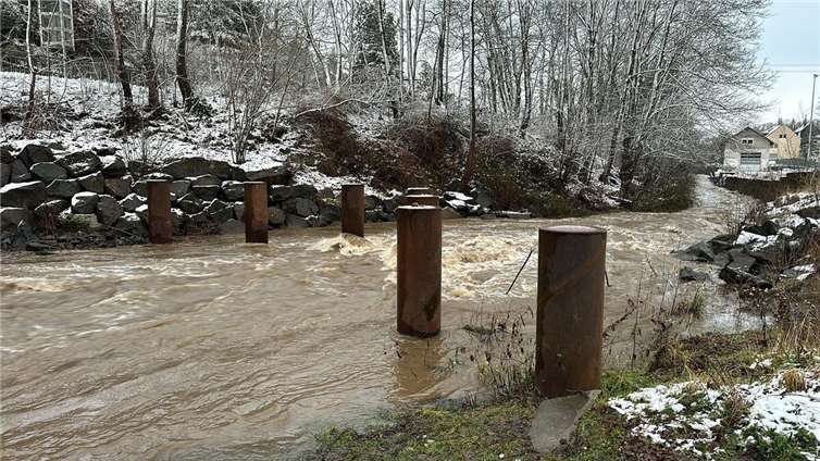 Die Nette im Bereich der Sagnesmühle –Treibgutrechen.Foto: Jacqueline Blang / Stadt Mayen