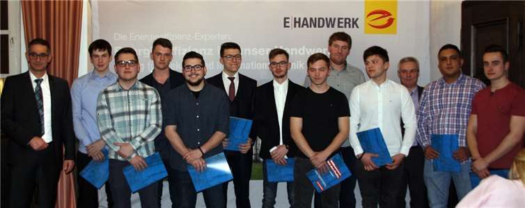 Die Neugesellen bei der Lossprechungsfeier.Privat