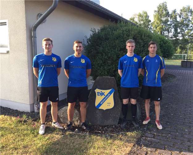 Die Neuzugänge (v.li.): Lukas Schäfer, Leon Hens, Yannick Schend und David Zimmer.Foto: Fabian Goeden