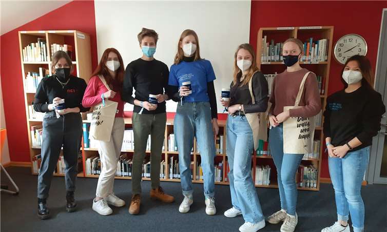 Die Nonnenwerther Delegation für den Regionalentscheid zum Europäischen Jugendparlament.Foto: Astrid Heilmann-Cappel
