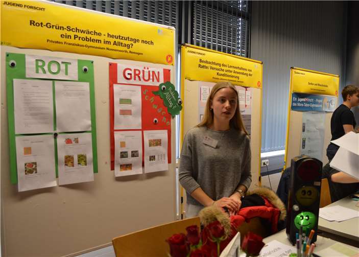 Die Nonnenwerther Schülerin Nadine Wolf erhielt für ihre Arbeit in Umwelttechnik einen Sonderpreis.