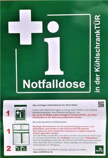 Die Notfalldosen werden in Pillig verteilt. Foto: privat