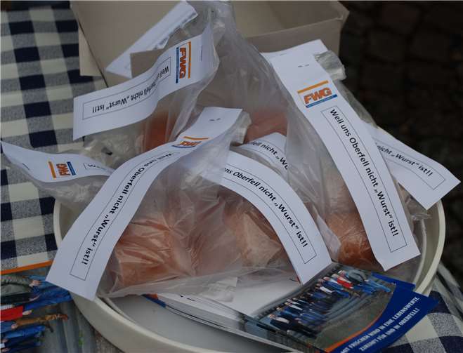 Die Oberfeller Spezialität mit Slogan.