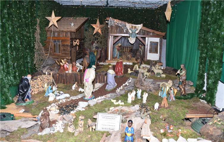 Die Odendorfer Krippe der Familie Lutterbeck ist von Heilig Abend bis 17. Januar 2021 geöffnet. Foto: EICH