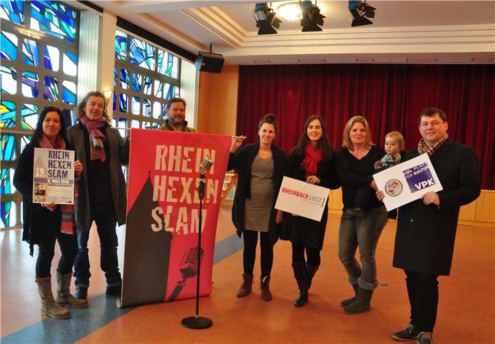 Die Organisatoren des 19. Rheinhexenslams trafen sich in der VPK-Aula.privat