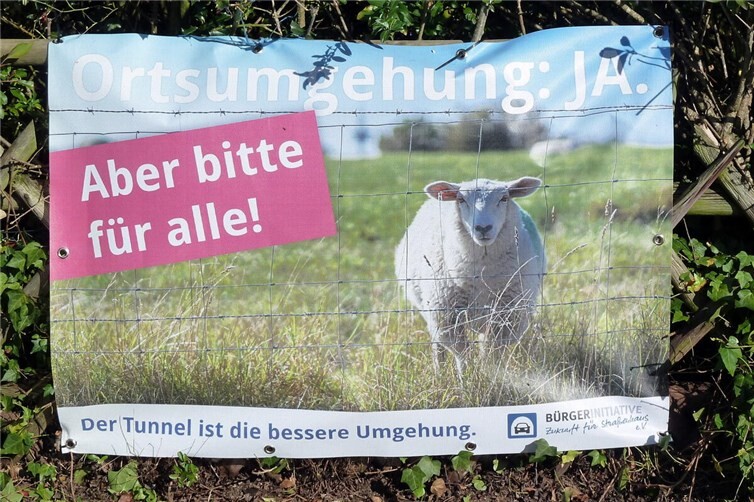 Die Ortsumgehung direkt neben einem Wohngebiet würde keine Entlastung für alle Bürger ergeben.