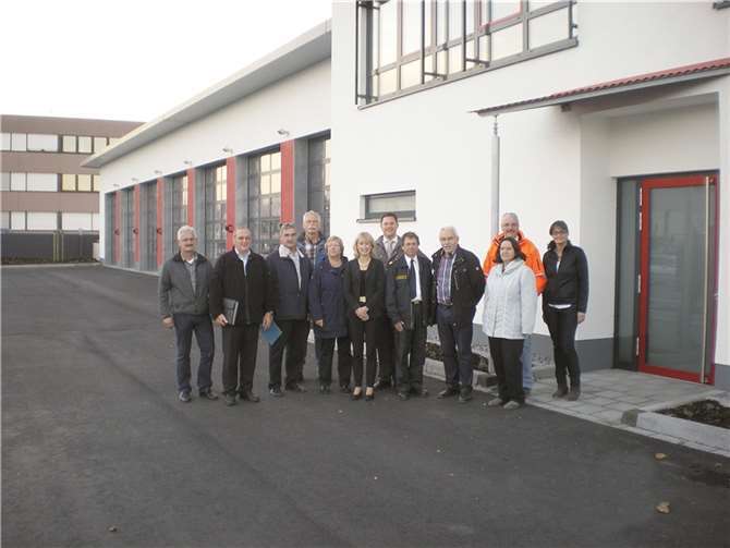 Die Ortsvorsteher im neuen Betriebshof von Koblenz.Privat