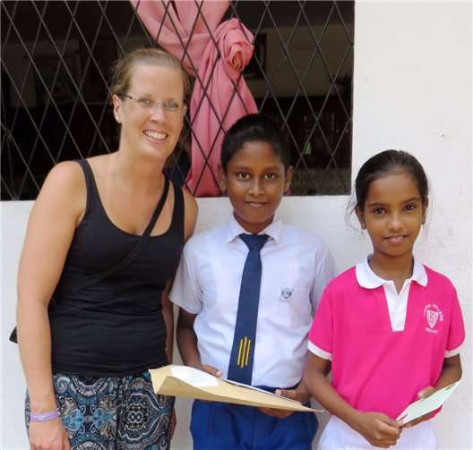Die Patenkinder freuten sich sehr über den Besuch.