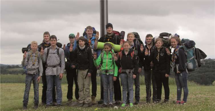 Die Pfadfinder hatten großen Spaß beim Wandern, Zelten und Feuermachen.privat