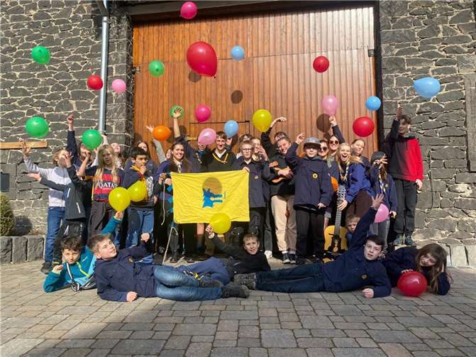 Die Pfadfinderinnen und Pfadfinder aus Thür feierten ihren 9. Geburtstag des Stammes.  Foto: privat