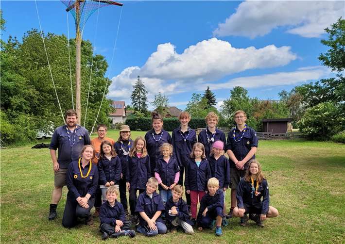 Die Pfadis am Ende des Pfingtslagers.  Foto: BdP Ochtendung