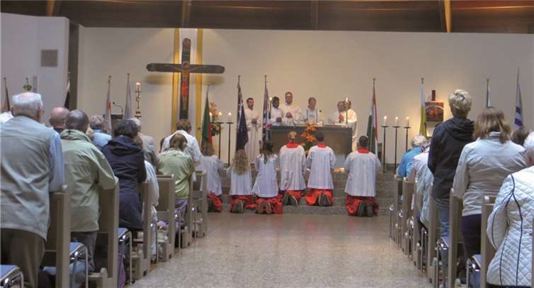 Die Pfarreiengemeinschaft aus der Nähe von Düsseldorf kam erstmals nach Schönstatt zur Wallfahrt. Durch das Jubiläumsjahr hatten sie sich dazu anregen lassen.