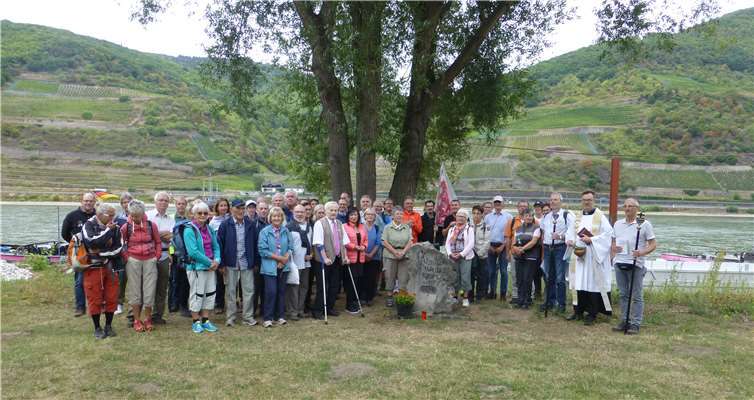 Die Pilger freuen sich über die neue Station in Trechtingshausen.Karl Josef Reis